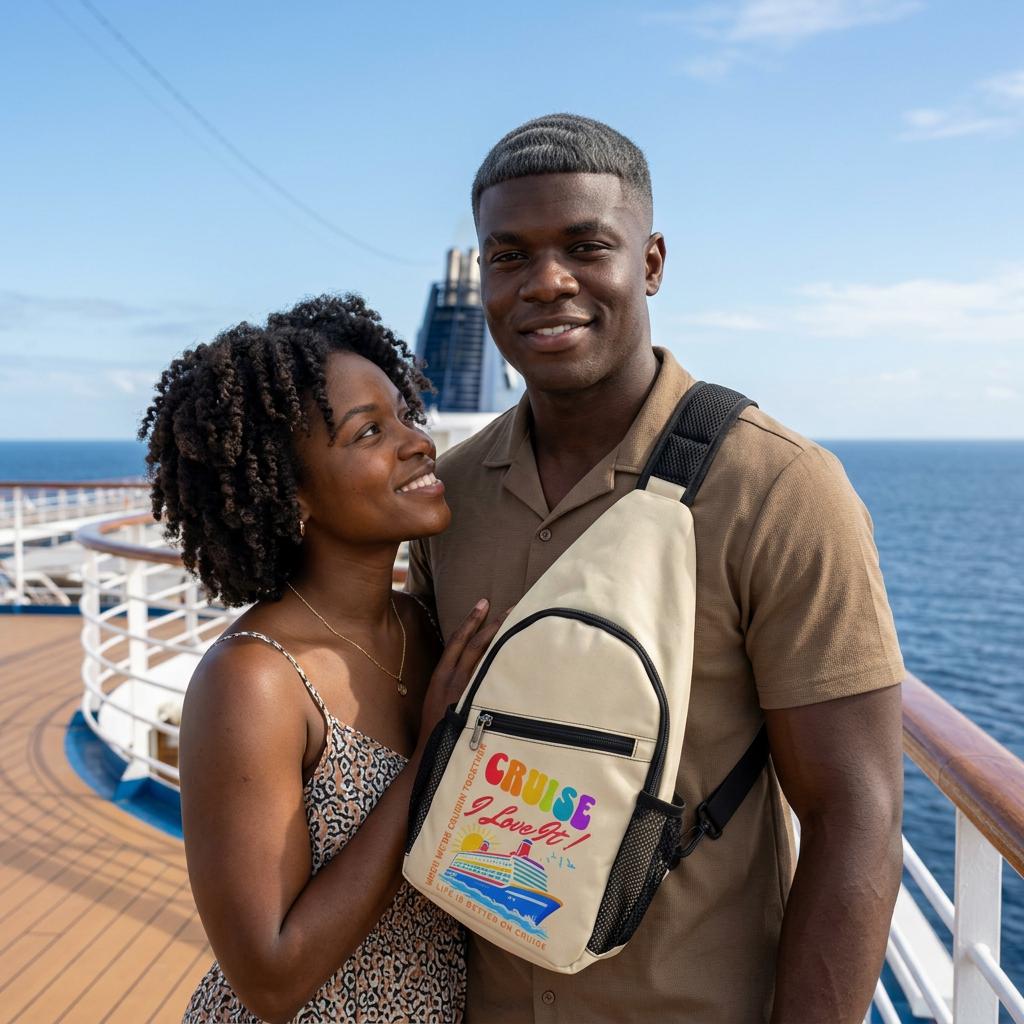 Cruise I Love It Chest Bag | Cruise Ship Graphic Sling Bag