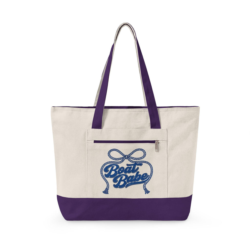 Canvas Tote Bag, Beach Cruise Travel Carryon, Boating Essential