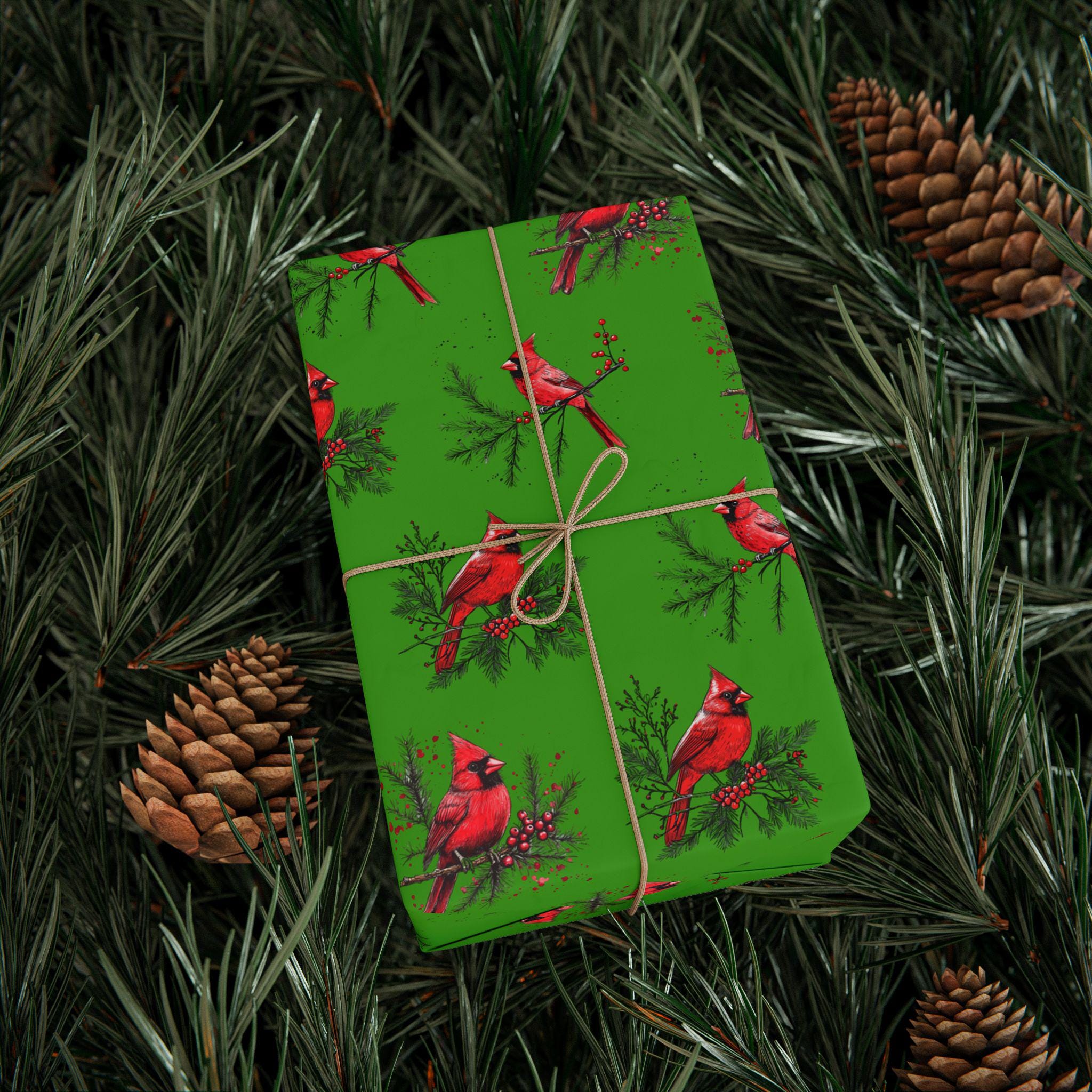 Red Cardinal Holiday Wrapping Paper | Fine Art Paper