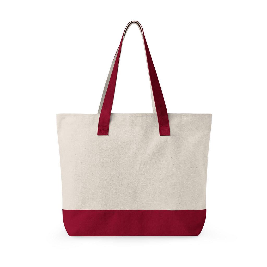 Book Lover Zippered Canvas Tote | Rainbow Text, Reading Theme
