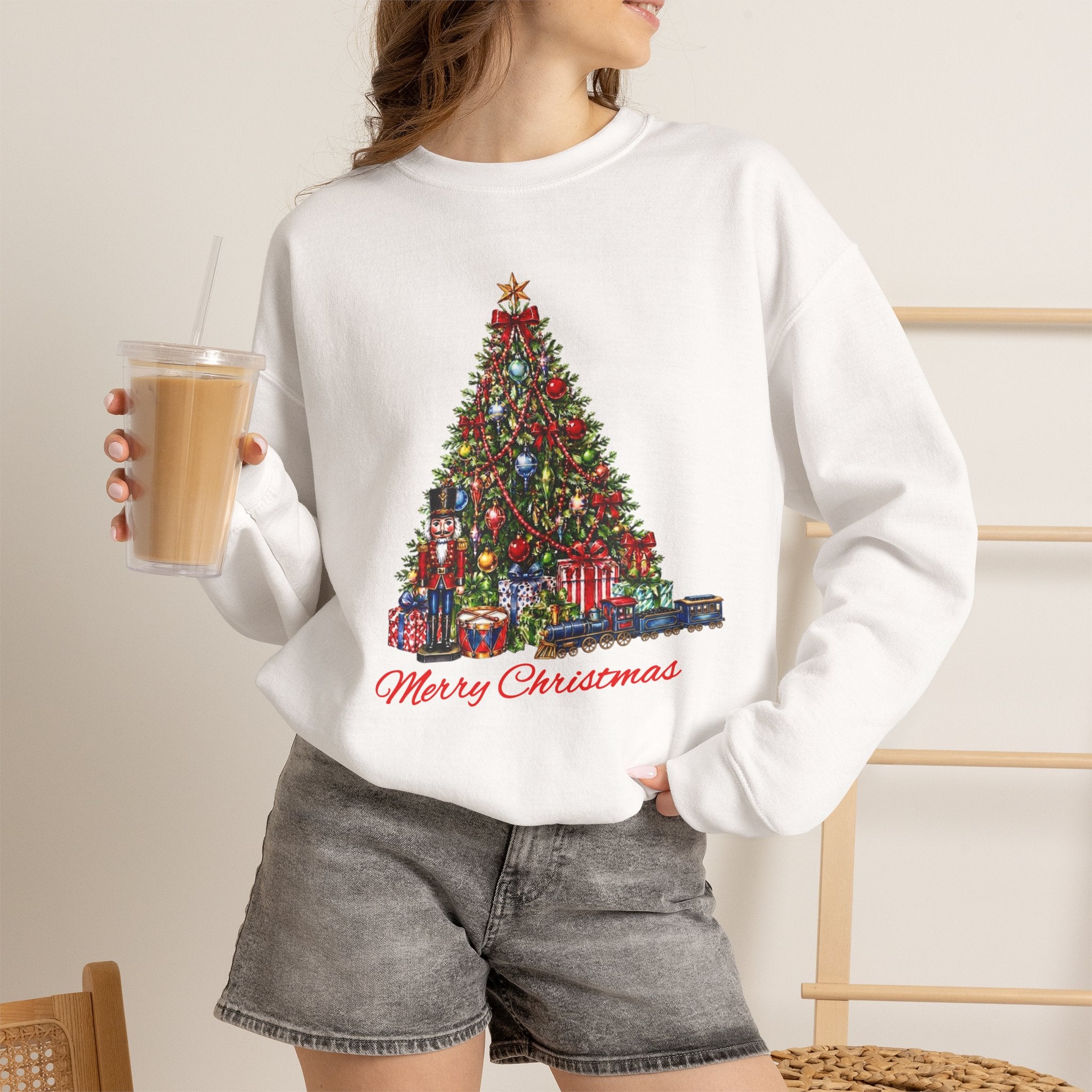 Christmas Tree Crewneck Sweatshirt — Merry Christmas Holiday Sweatshirt