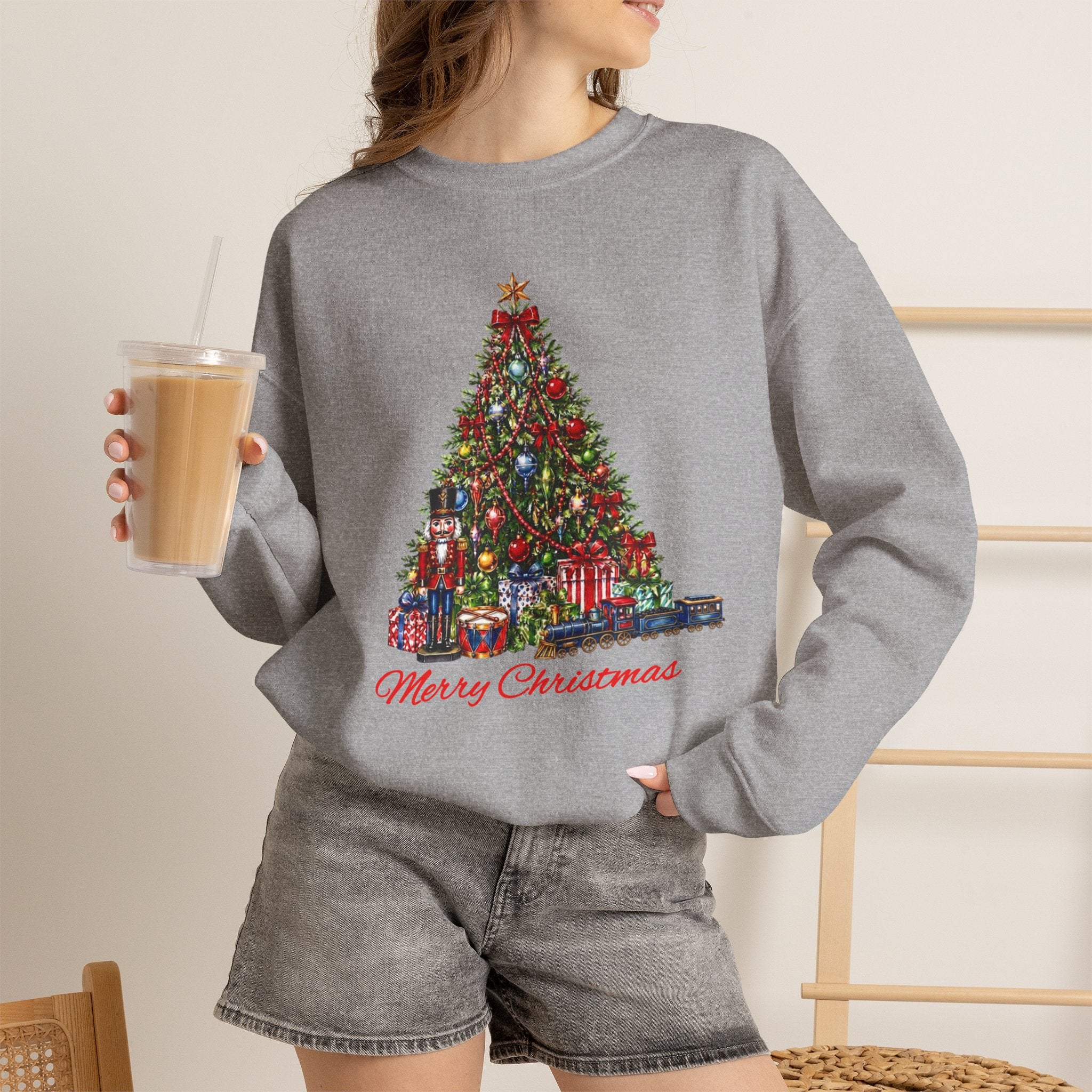 Christmas Tree Crewneck Sweatshirt — Merry Christmas Holiday Sweatshirt