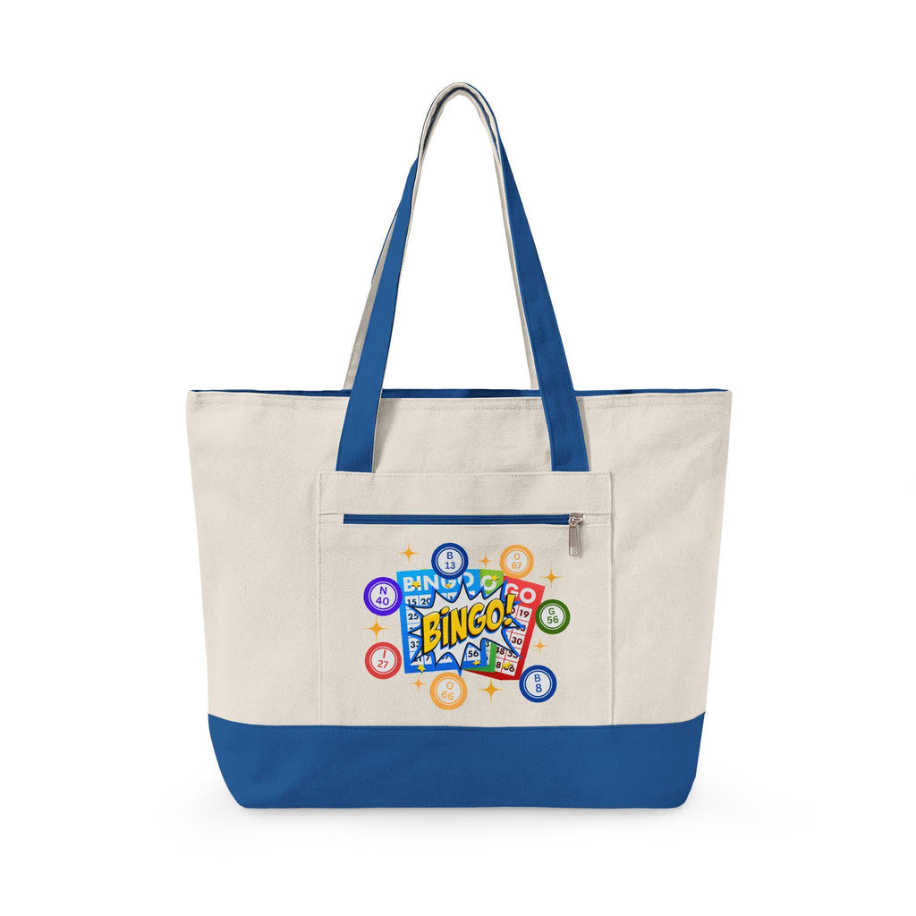Zippered Canvas Bingo Tote Bag | Game Night, Bingo Caller Accessories