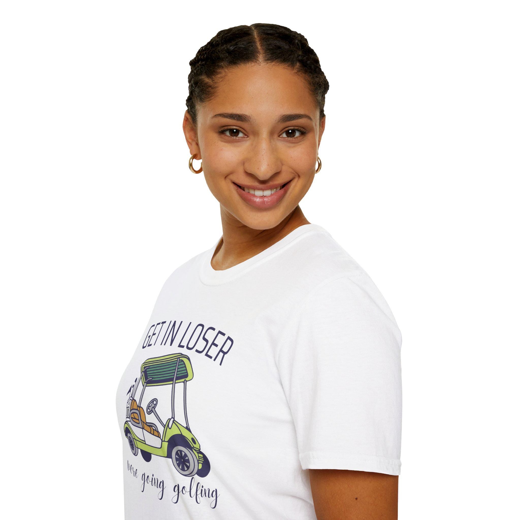 Golf Cart T-Shirt | Funny "Get In Loser" Golfing Tee