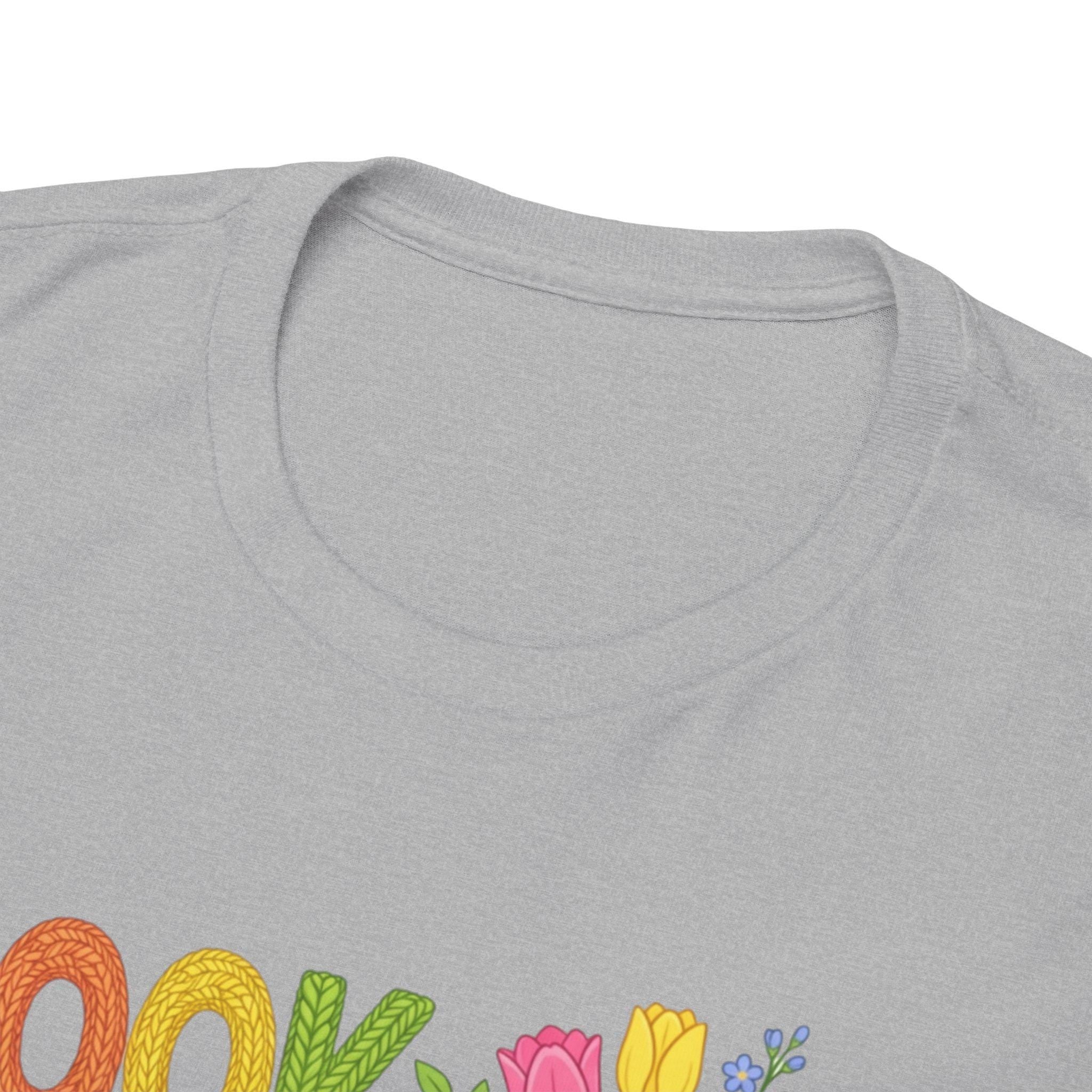 Book Lover T-Shirt | Open Book with Flowers, Colorful Text, Reading Tee