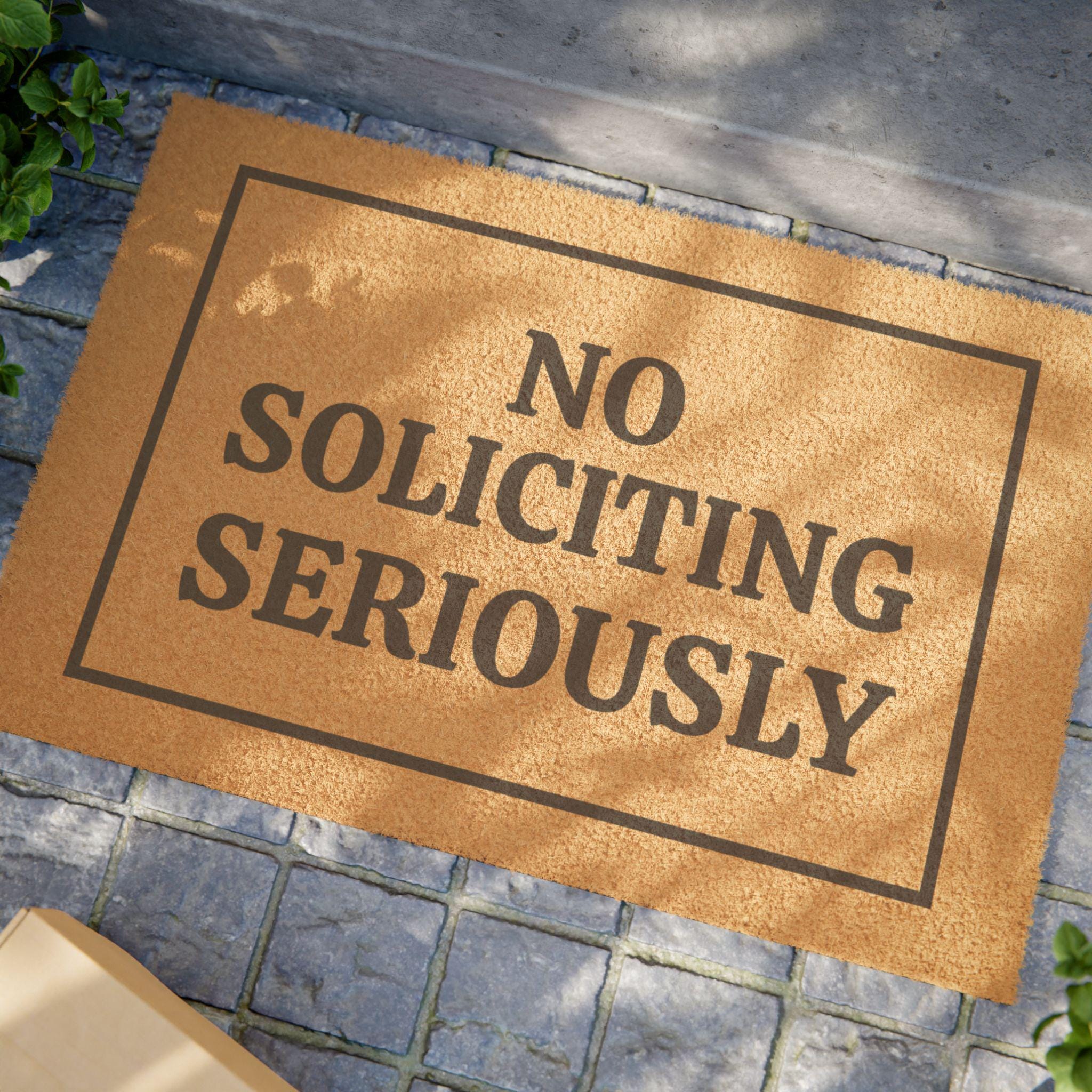 No Soliciting Coir Doormat | Cheeky Welcome Mat