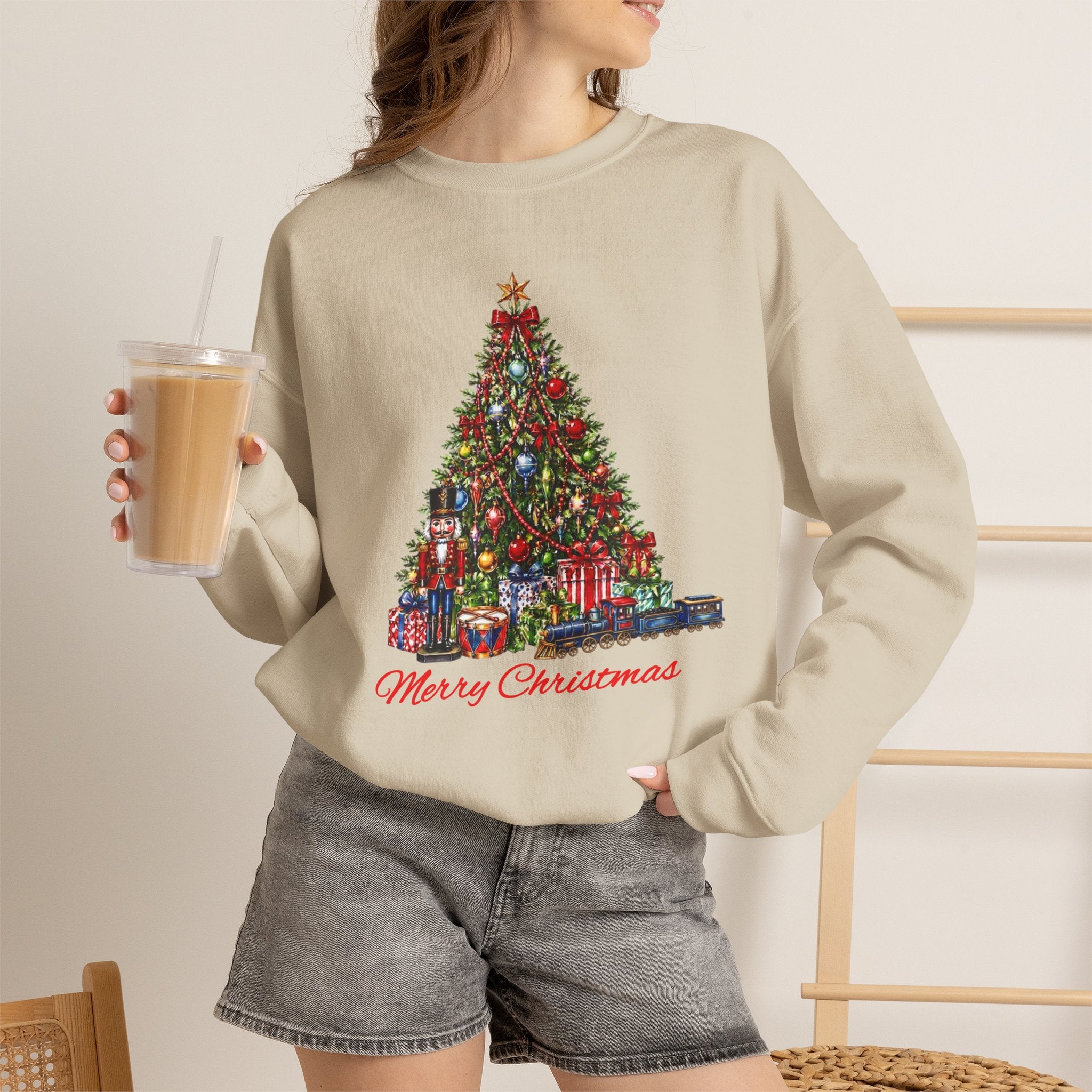 Christmas Tree Crewneck Sweatshirt — Merry Christmas Holiday Sweatshirt