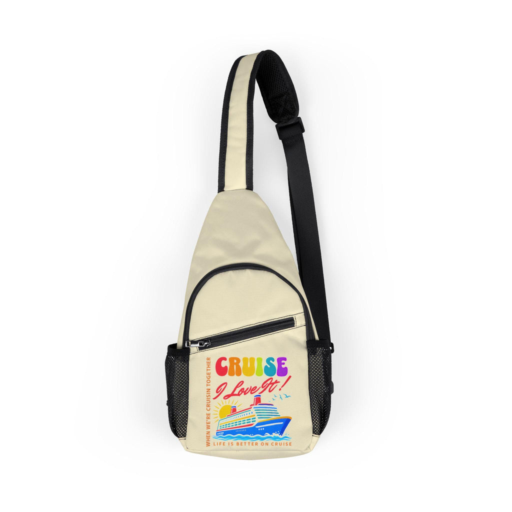 Cruise I Love It Chest Bag | Cruise Ship Graphic Sling Bag