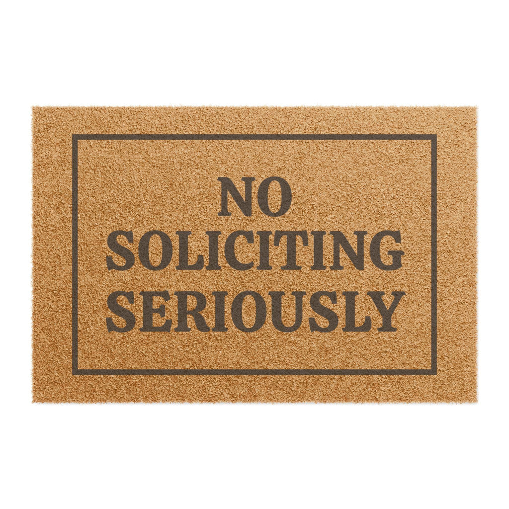 No Soliciting Coir Doormat | Cheeky Welcome Mat