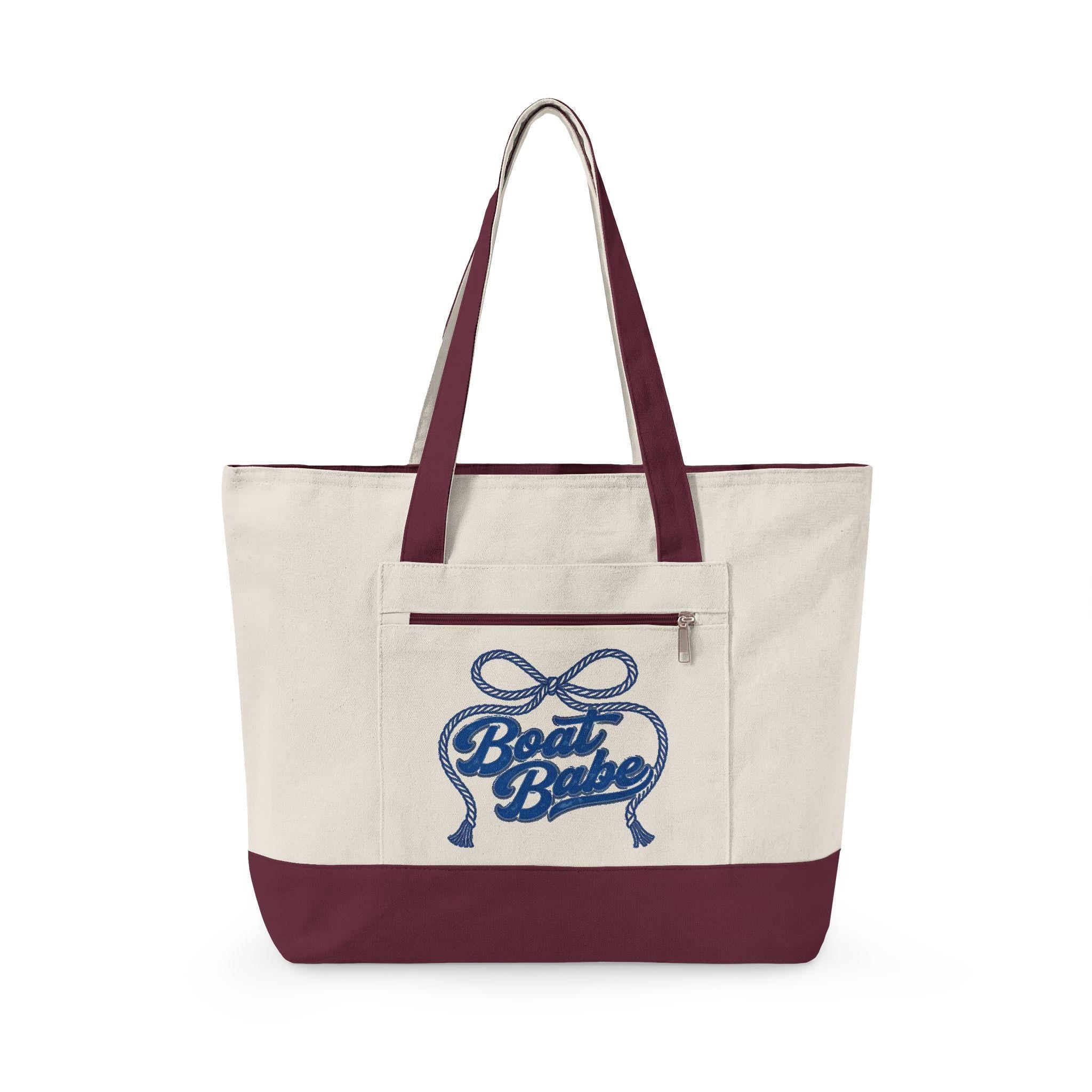 Canvas Tote Bag, Beach Cruise Travel Carryon, Boating Essential
