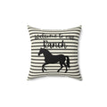 Farmhouse Stripe Pillow – Chicken Silhouette Accent Cushion