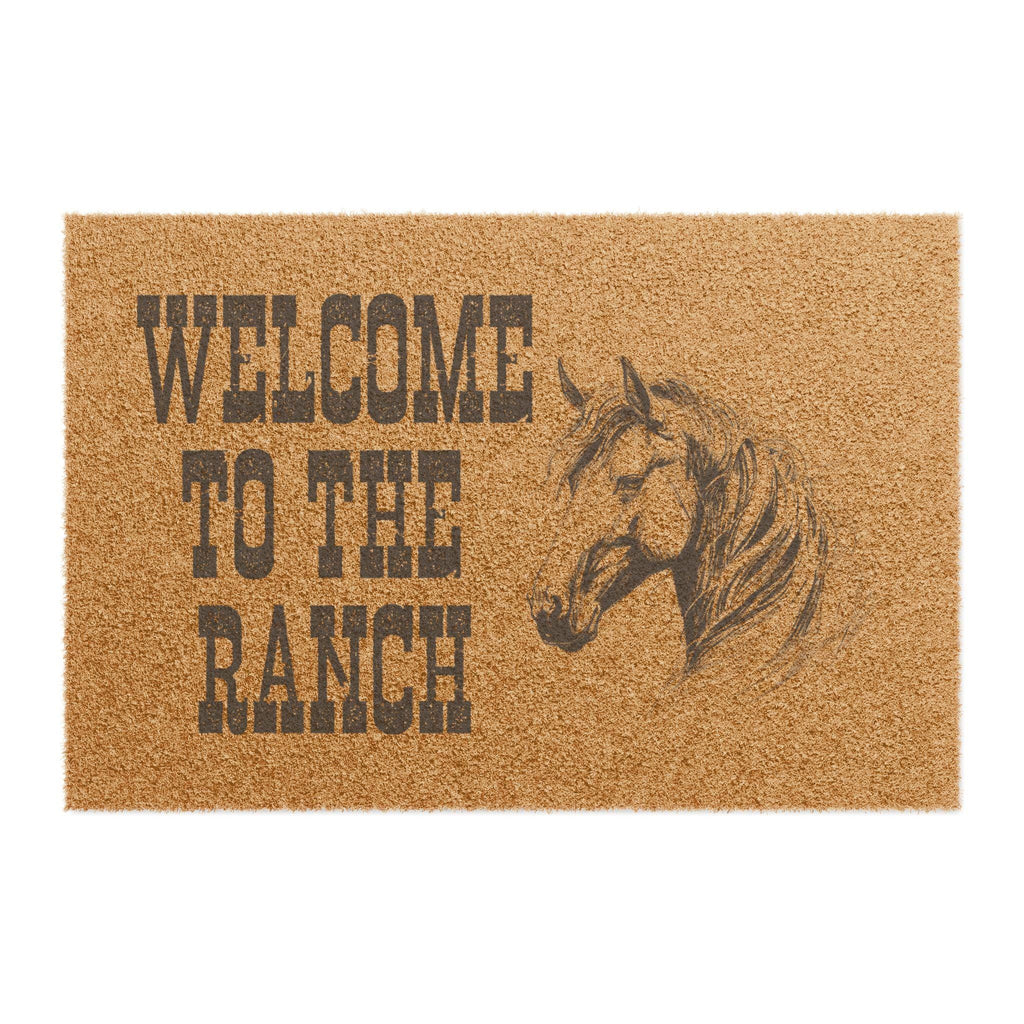 Welcome to the Ranch Coir Doormat | Horse Head Farmhouse Decor