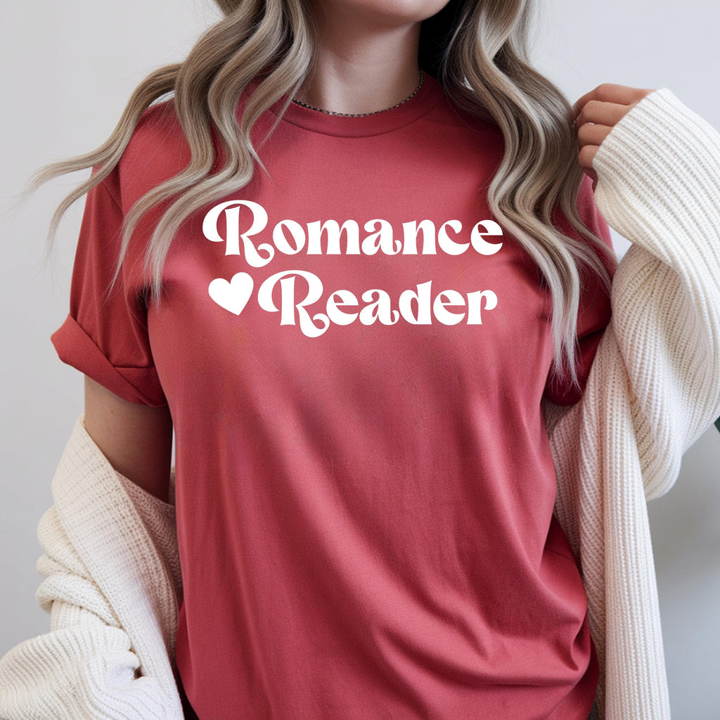 Romance Reader T-Shirt | Vintage Script Book Lover Tee