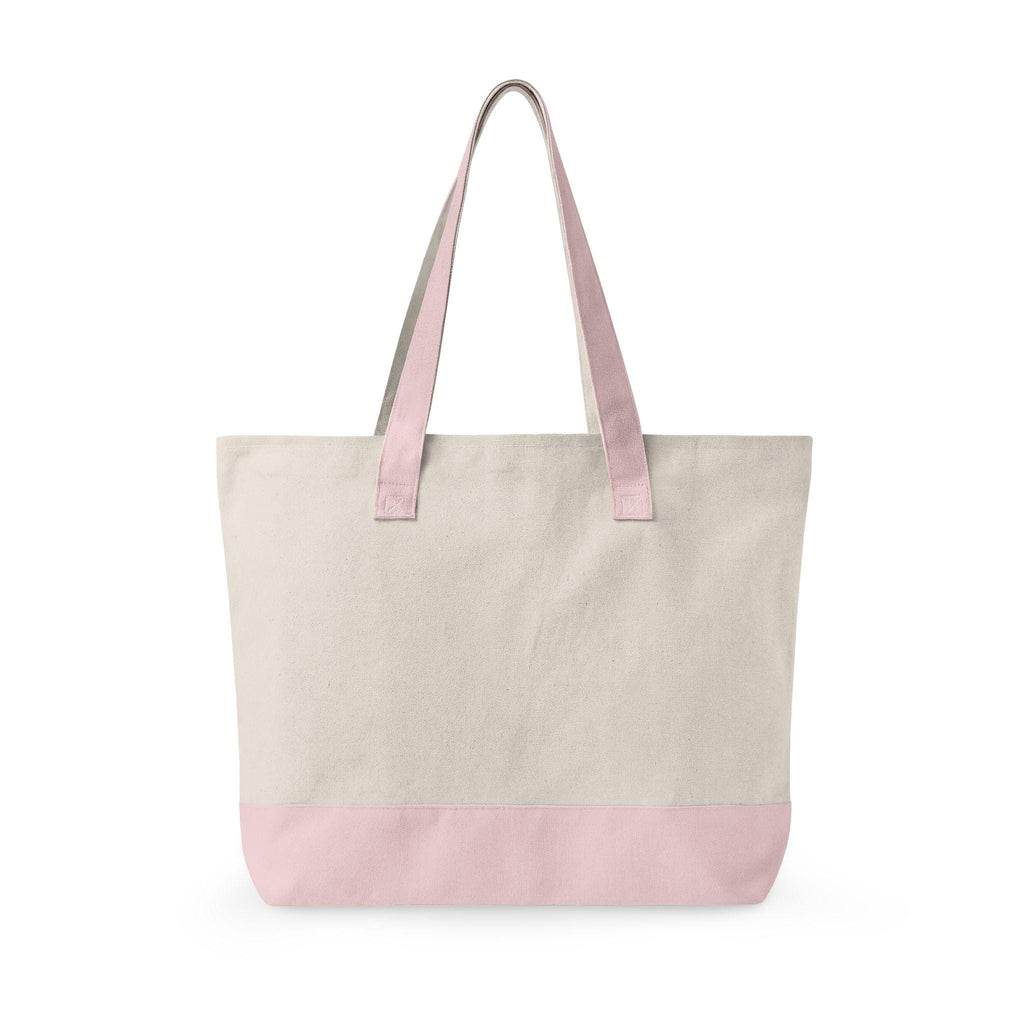Book Lover Zippered Canvas Tote | Rainbow Text, Reading Theme