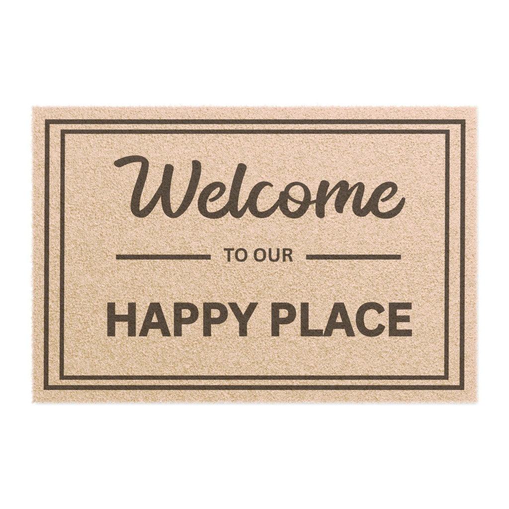 Welcome To My Happy Place Doormat, Coir Entry Mat