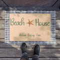 Beach House Doormat | Starfish Welcome Entry Rug, Coastal Home Decor