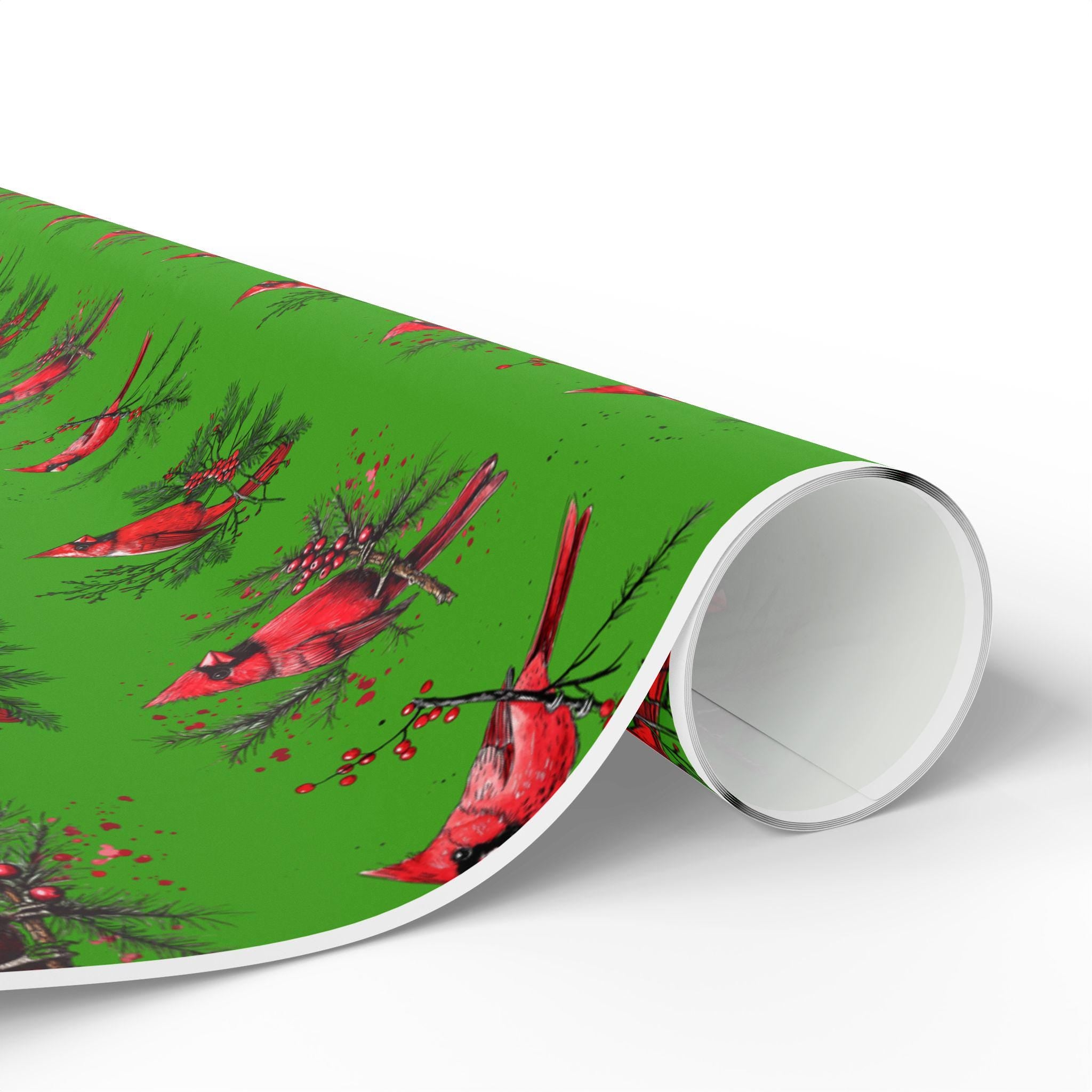 Red Cardinal Holiday Wrapping Paper | Fine Art Paper