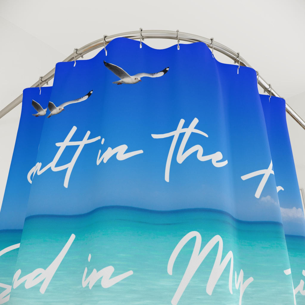 Salt in the Air and Sand in my Hair Shower Curtain Beach Coastal Bathroom, Vacation Home , New Home Gift, Shower Curtain for homeCurtain,