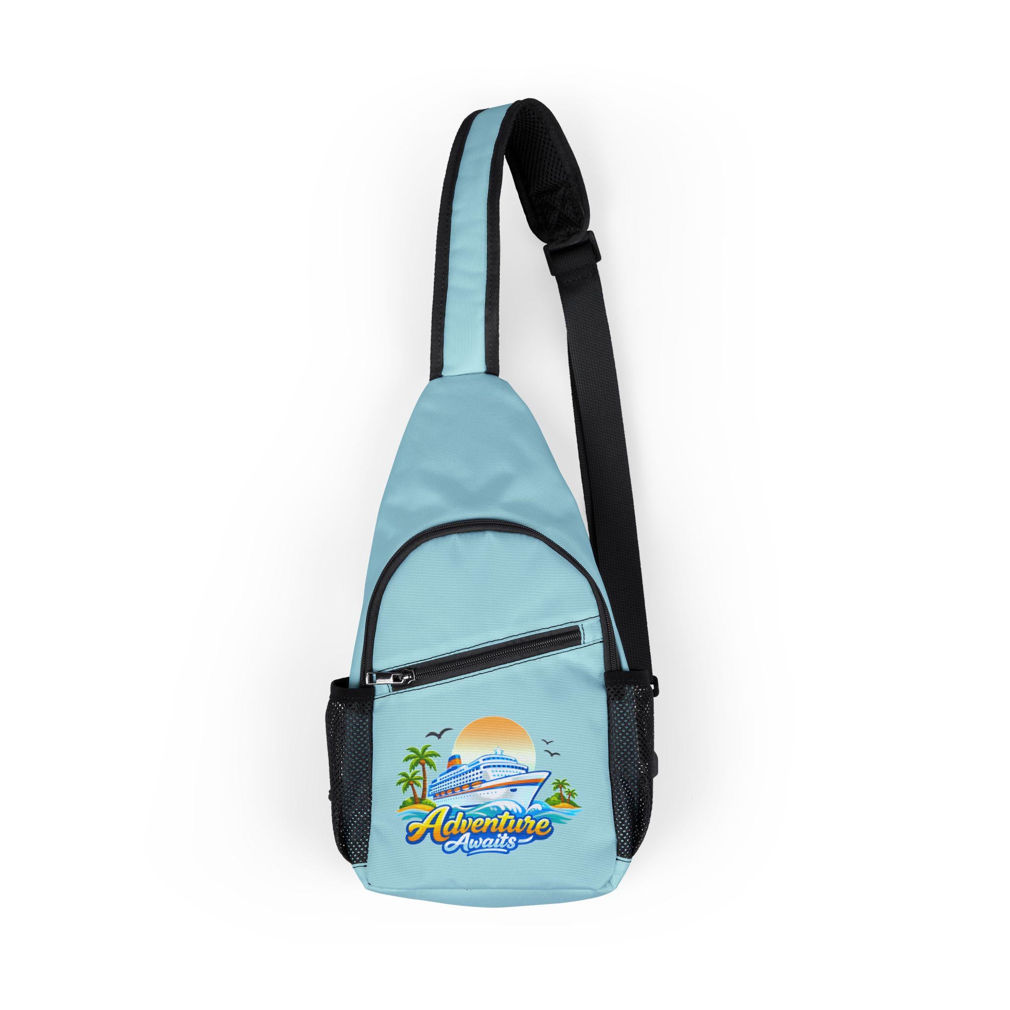 Tropical Sunset Adventure Chest Bag | Sling Bag, Cruise Tote Bag, Travel Bag, Her His Shoulder Bag, Group Tote Bag, Vacation Shoulder Bag