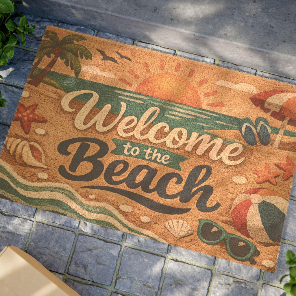Welcome to the Beach Doormat | Coastal Coir Entryway