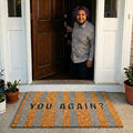 You Again? striped doormat | funny welcome mat, coir entry rug, Statement Front Door Mat, New Home, House Gift, Apt Front Door Mat